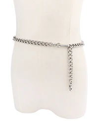 Michael Kors Women's Mk Logo Metal Chain Belt