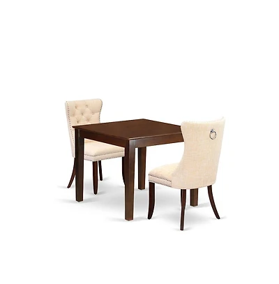 East West Furniture 3 Piece Kitchen Table and Chairs Set