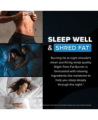 Mav Nutrition Night Time Fat Burner Sleep Aid, Appetite Suppressant and Metabolism Support Melatonin, L Theanine Non Gmo, 60 Capsules