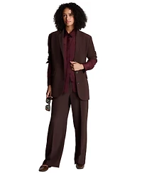 Kenneth Cole Women's Barrel Leg High-Waist Wide-Leg Polyester-Blend Pants