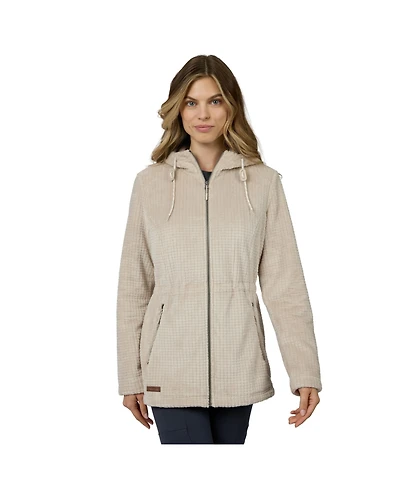Free Country Women's Grid Butter Pile Anorak Jacket