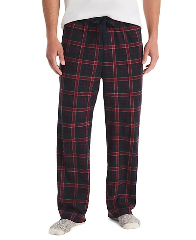 Nautica Men's Plaid Fleece Relaxed-Fit Pajama Pants