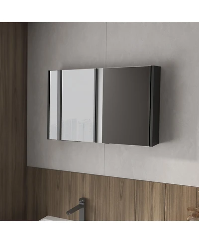 Fm Furniture McNary medicine cabinet with included mirrors and 2 doors