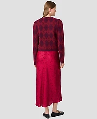 French Connection Women's Koda Argyle Crewneck Long-Sleeve Sweater