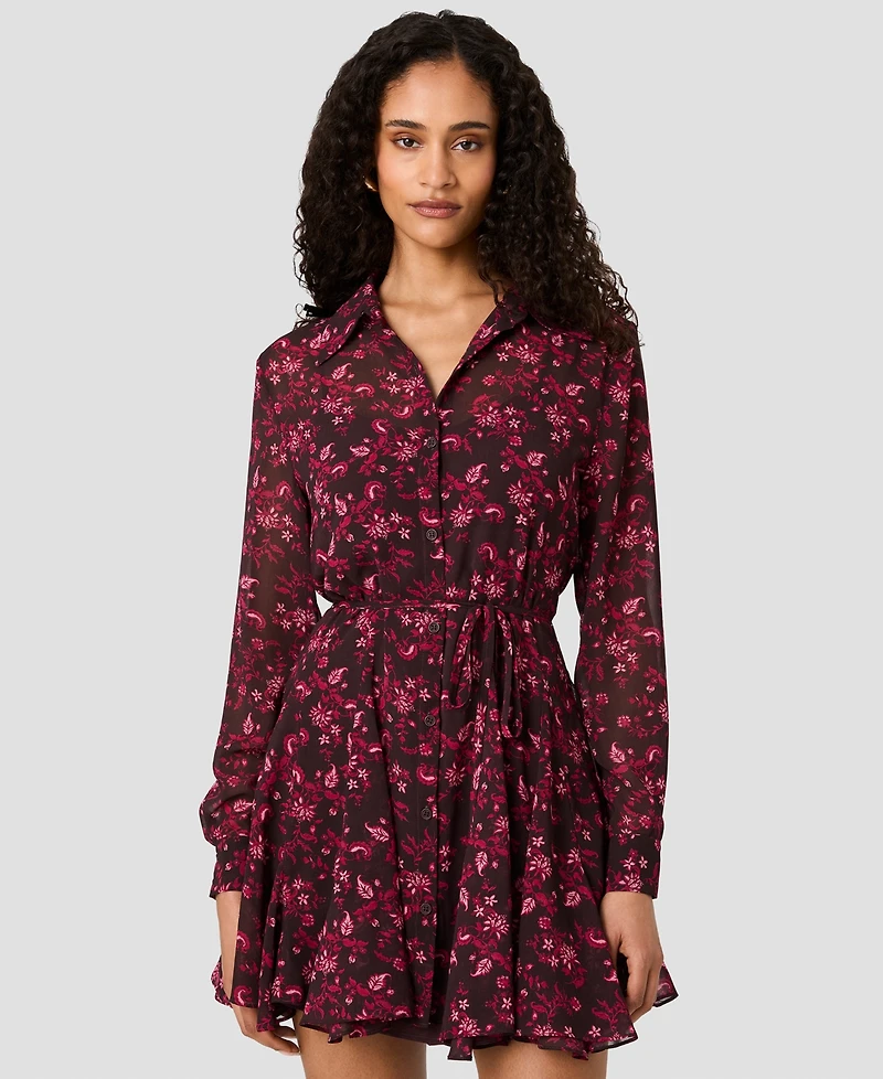 French Connection Women's Marina Aurora Floral Long-Sleeve Mini Dress