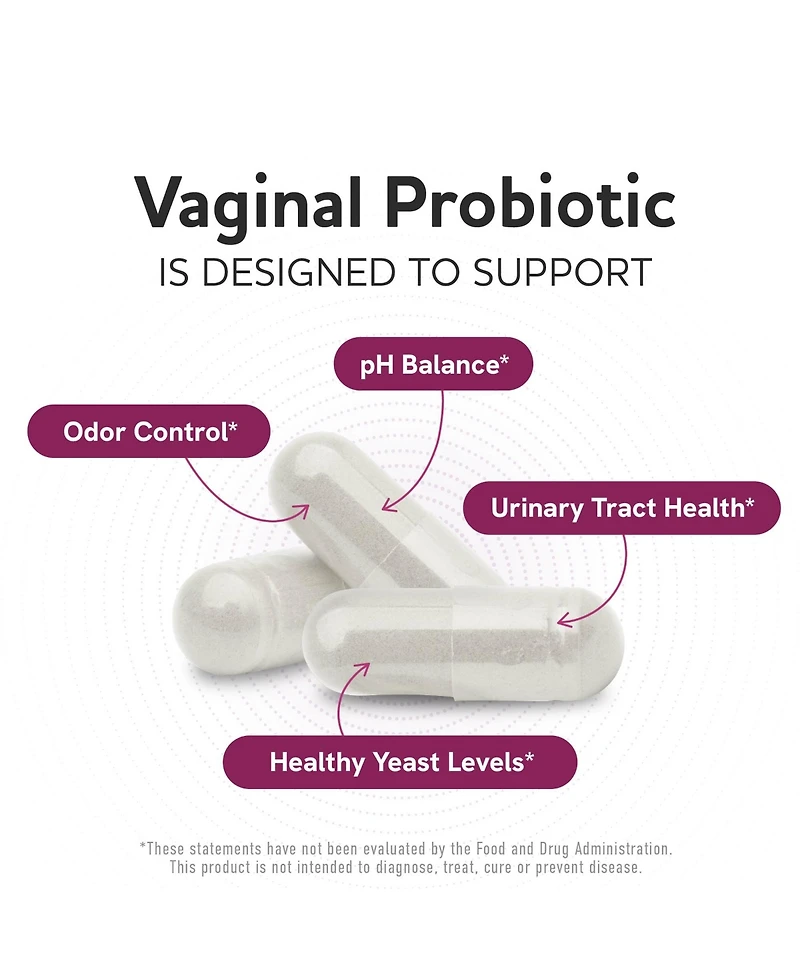 Mav Nutrition Vaginal Probiotics with Prebiotics and Cranberry Extract, 50 Billion Cfu, 30 Capsules