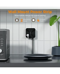 Tessan 11-in-1 Power Strip, 8 Ac Outlets + 3 Usb Ports, 20W Usb-c, 900J Surge Protection, 6 ft Cord for Home and Office