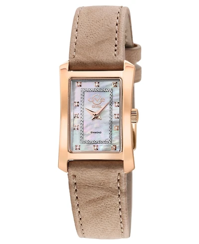 GV2 Women's Luino Swiss Quartz Light Italian Leather Strap Diamond Watch