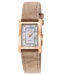 GV2 Women's Luino Swiss Quartz Light Italian Leather Strap Diamond Watch