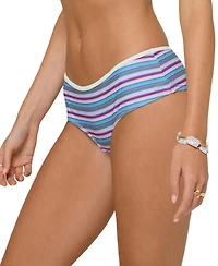 Edikted Women's Carlota Striped Boyshort Bikini Bottom
