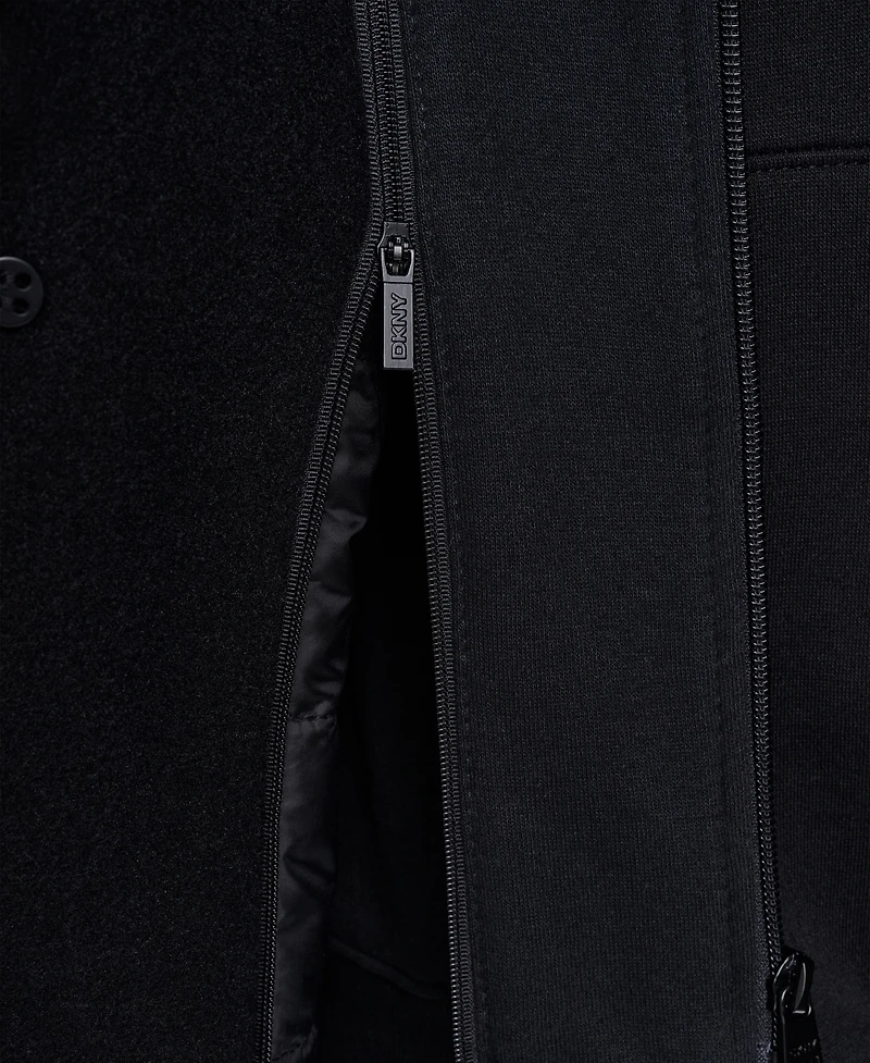 Dkny Men's Topcoat with Hood Jacket