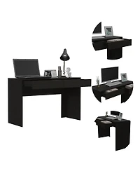 Fm Furniture Oslo Computer Desk with Two Drawers and Storage