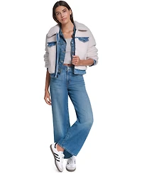 Levi's Women's Denim Sherpa Quilted-Lined Jacket