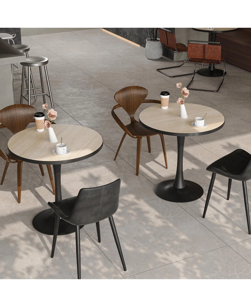 Unho Leisure Marble Dining Table Modern Dining Room Table Round Coffee Table
