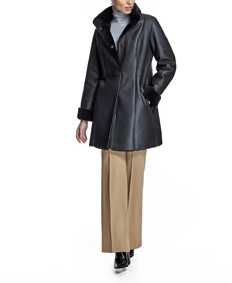 Julia & Stella By Maximilian Women's Nappa Shearling Jacket