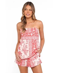 Petal and Pup Women's Rosemarie Strapless Floral Linen-Blend Tube Top