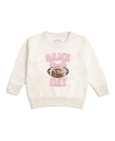 Sweet Wink Big Girls Game Day Sequin Patch Sweatshirt