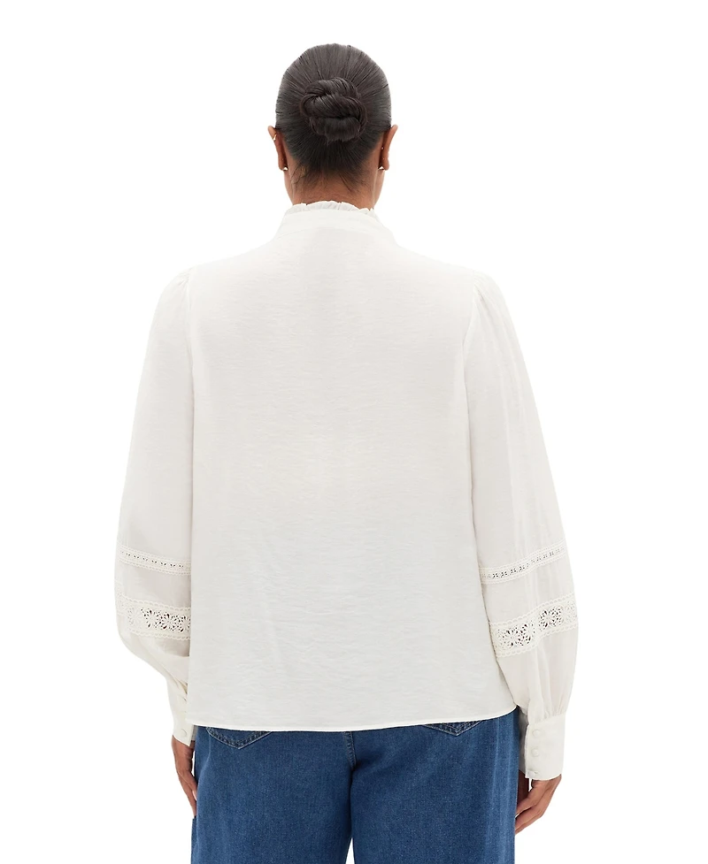 City Chic Women's Whimsical Embroidered Long Sleeve Shirt