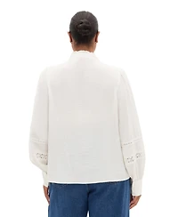 City Chic Women's Whimsical Embroidered Long Sleeve Shirt