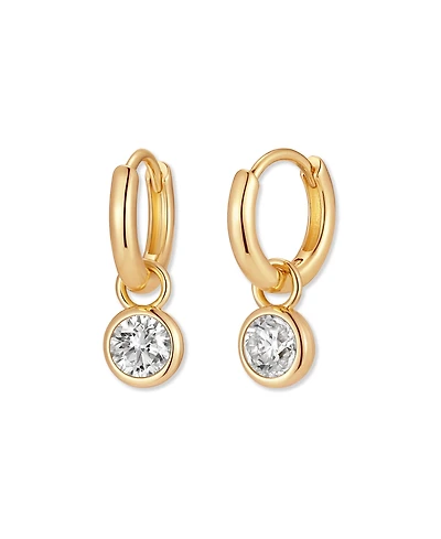 brook & york Gold-Plated Matilda Birthstone Hoop Earrings