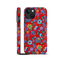 Lisen 2-Layer Durable Phone Case Compatible with Apple iPhone 16 Folk Bloom