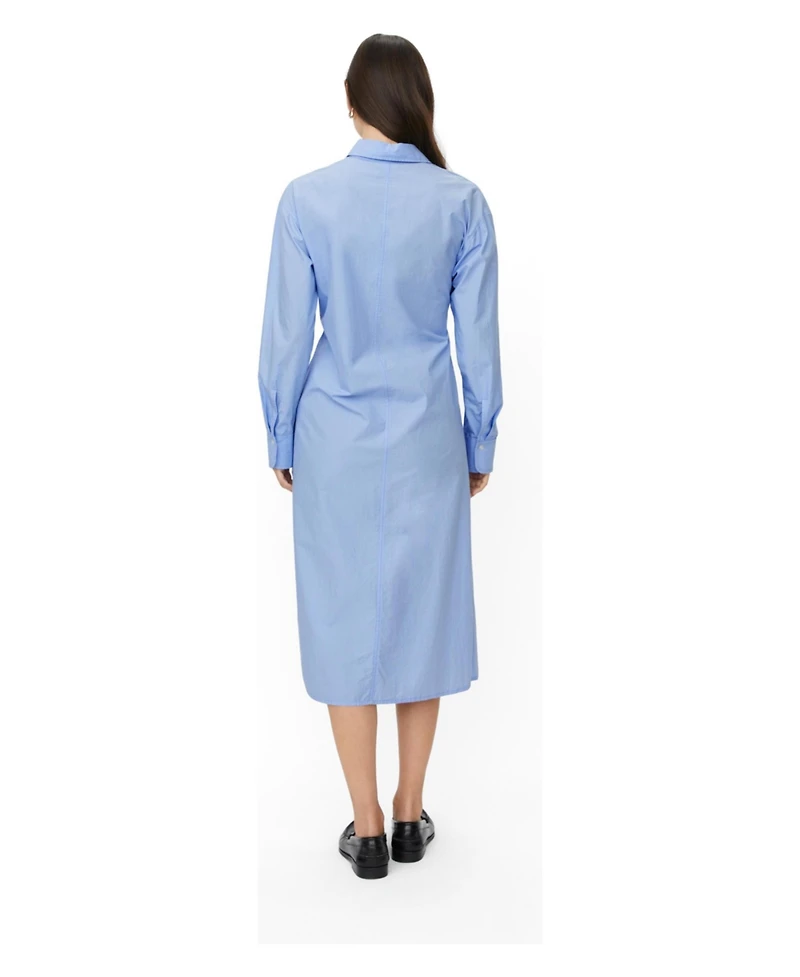 Masai Copenhagen Women's MaNeylora Long-Sleeve Wrap Midi Shirt Dress