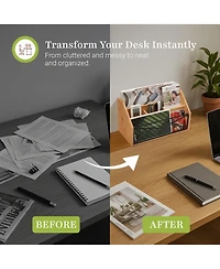 Danrong Ready to Use Desktop Mail File Organizer for Home Office Countertops