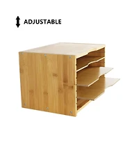 Danrong Adjustable Shelf Desktop File Organizer Paper Sorter Storage Tray
