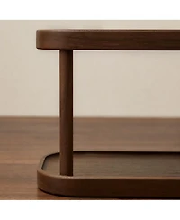 Danrong 2 Tier Wooden Desktop Organizer Storage Display Stand for Cosmetics Perfume Mugs