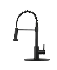 Phying Kitchen Faucet Industrial Single Handle Single Hole Pull Down Sprayer Faucet Stainless Steel Tap for Home Kitchen Fixture
