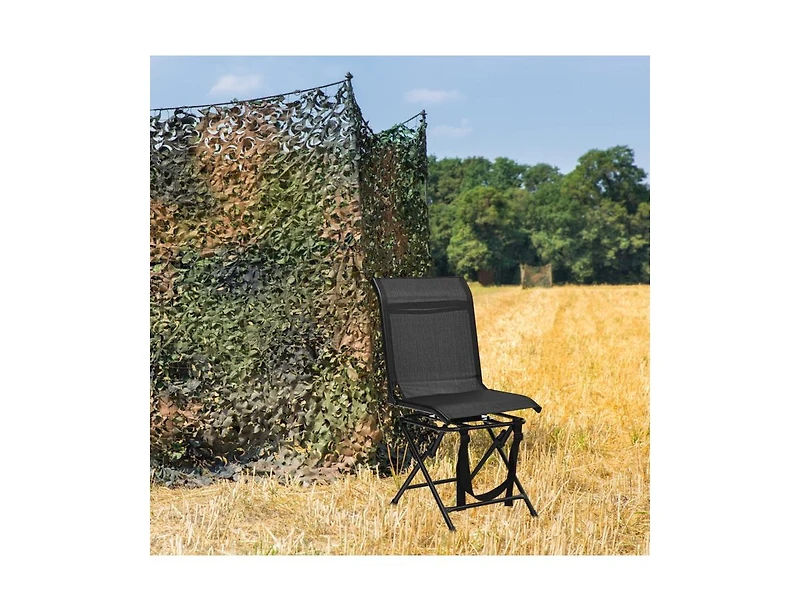 Boyel Living All weather Outdoor Foldable 360 Degree Swivel Chair with Iron Frame