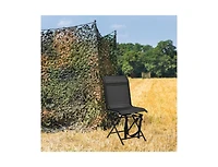 Boyel Living All weather Outdoor Foldable 360 Degree Swivel Chair with Iron Frame