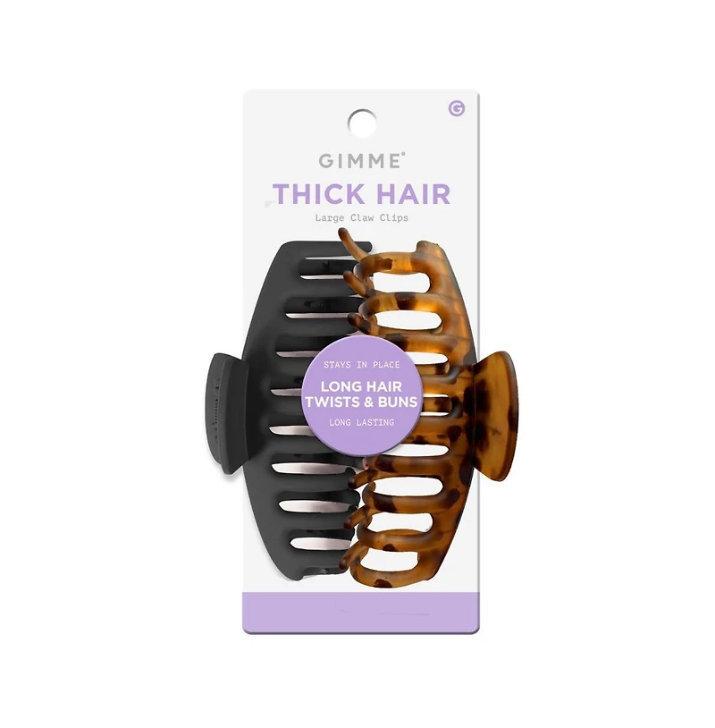 Gimme Beauty Thick Hair Claw Clips Durable, No-Slip Design for Curly and Textured Hair