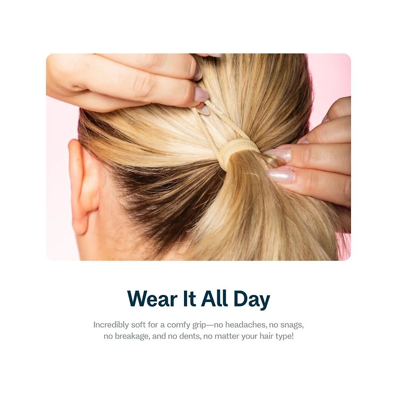 Gimme Beauty X-Fine Hair Bands Slim Fit Elastic Ties for Extra Fine Hair 20 Pack