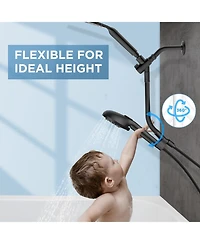 Cyqbd 8" 2-in-1 Dual Filtered Rain Shower Head Handheld Adjustable Bar