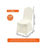 Slickblue 100 Pack Spandex Folding Chair Covers for Wedding and Events