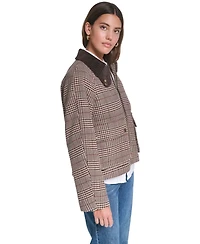 Levi's Women's Plaid Wool-Blend Zip-Front Jacket