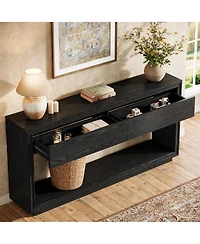 Tribesigns 63" Console Table with 2 Drawers, Farmhouse Entryway Table
