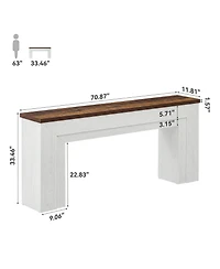 Tribesigns 70.9" Narrow Console Table, Wooden Long Sofa Table