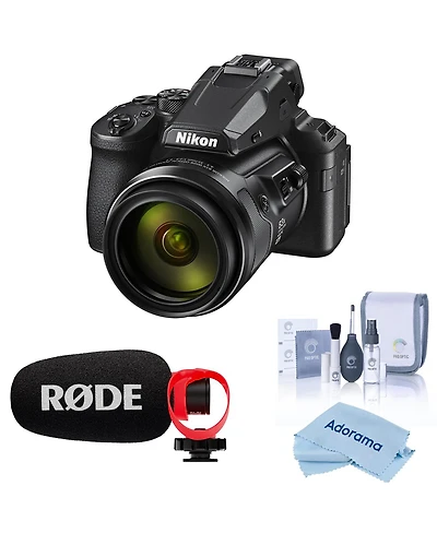 Nikon Coolpix P950 Digital Camera, Bundle with Rode VideoMicro Ii Shotgun Microphone, Cleaning Kit, Microfiber Cloth