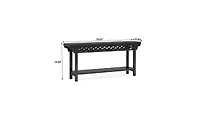 Slickblue 70.8" Farmhouse Console Table with Storage Shelves