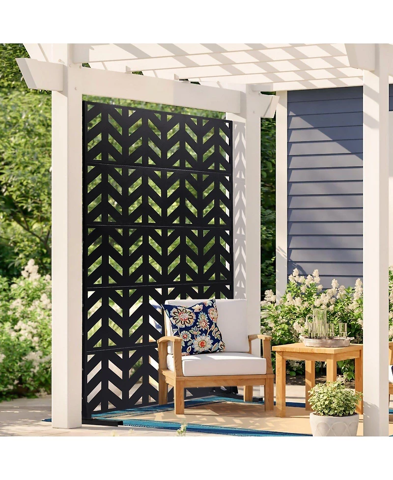 Slickblue 5 Panel Freestanding Privacy Screen for Patio and Outdoor Spaces