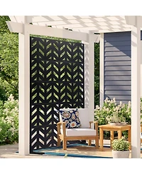 Slickblue 5 Panel Freestanding Privacy Screen for Patio and Outdoor Spaces