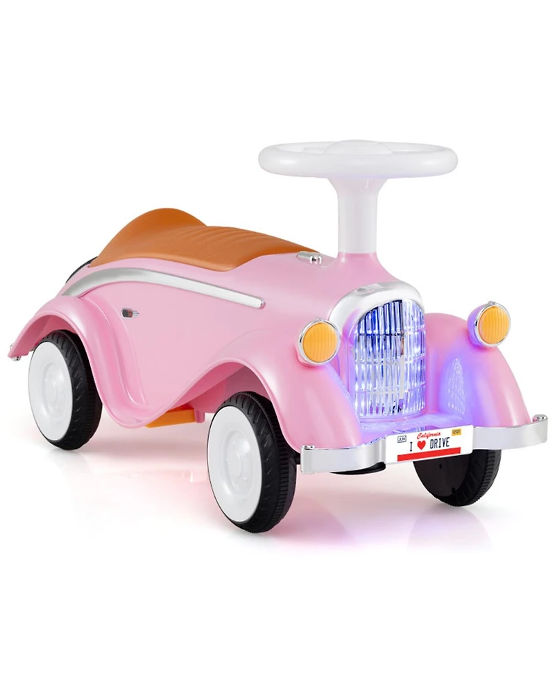 Sevorley Toddler Foot-to-Floor Ride-On Push Car with Horn, Lights and Storage, Ages 19-36 Months
