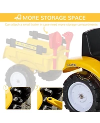 Sevorley Toddler Foot-to-Floor Ride-On Tractor with Working Shovel and Detachable Trailer, Ages 3-6 Years