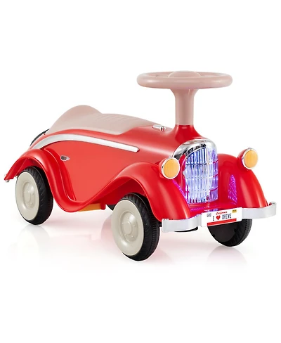 Sevorley Toddler Foot-to-Floor Ride-On Push Car with Horn, Lights and Storage, Ages 19-36 Months
