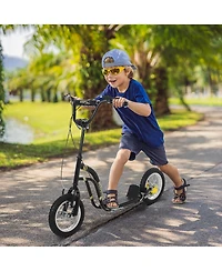 Sevorley Kids Kick Scooter with Adjustable Handlebar, All-Terrain Tires and Non-Slip Deck, Ages 3+