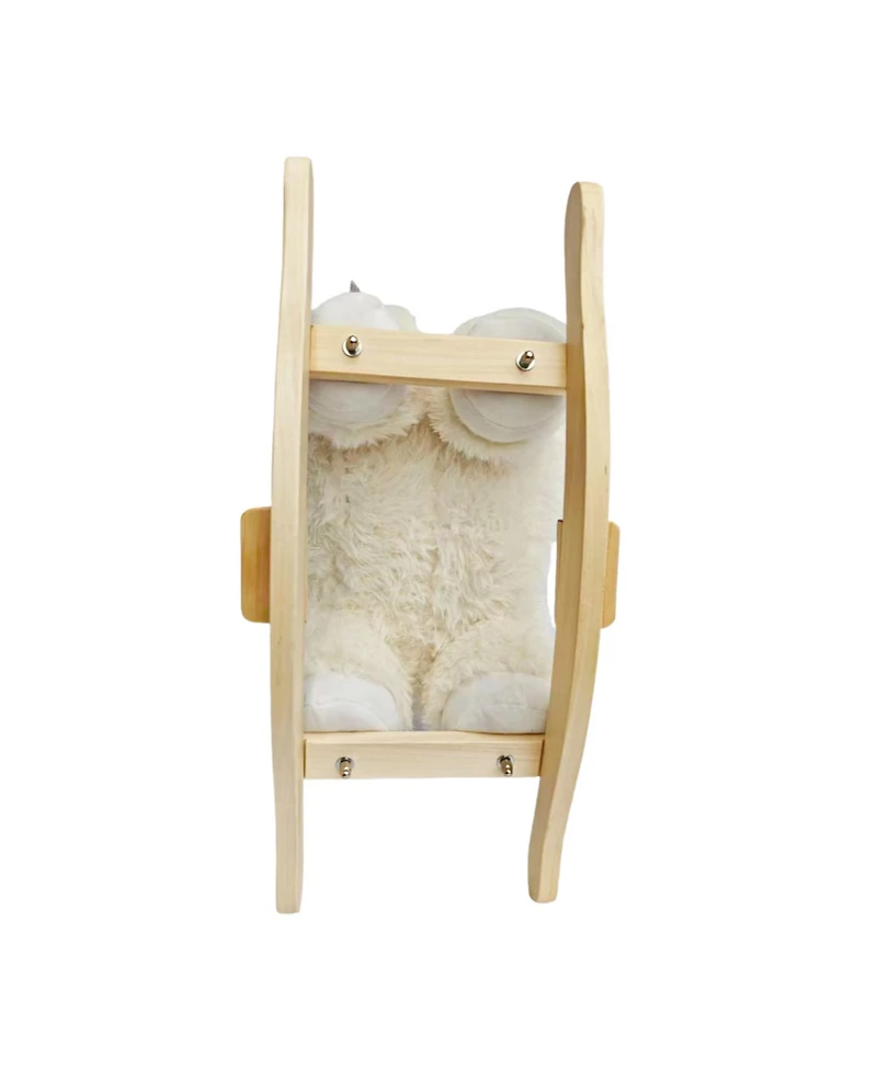 Sevorley Plush Alpaca Rocking Ride-On Toy with Safety Belt and Sound Effects, Ages 1-3
