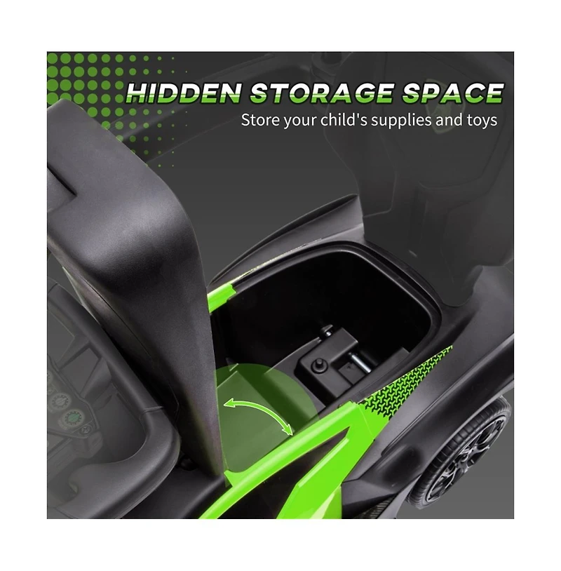 Sevorley 2-in-1 Toddler Push and Ride-On Car with Horn and Storage, Ages 18-36 Months
