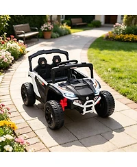 Sevorley 12V Kids Electric Utv Ride-On Truck with Parental Remote Control, Wheel Suspension and Led Lights, Ages 3-5